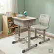 Kids Study Desk and Chair Set - Brown - 1