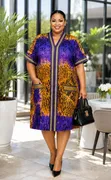 Custom Made Ankara Shirt Dress - Brand New - 3
