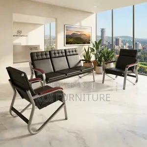 Modern 5-Seater Office Reception Sofa Set