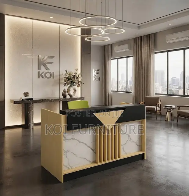 1.8m Executive Office Reception Desk - Brown - 1