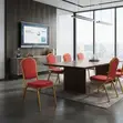 Red Armless Stackable Office Conference Chairs - 1