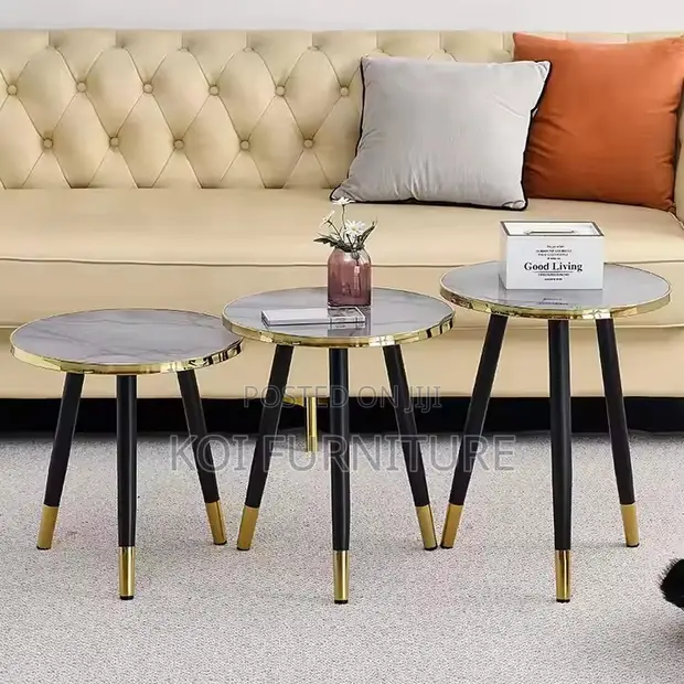 Black Marble Designer Coffee Table - 1
