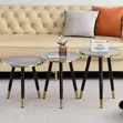Black Marble Designer Coffee Table - 1