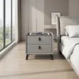 Wireless Charging Bedside Cabinet - Gray - 2