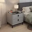 Wireless Charging Bedside Cabinet - Gray - 4