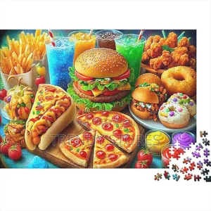 Colorful Food Feast 1000-Piece Jigsaw Puzzle