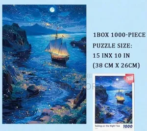 Sailing on the Night Sea 1000 Piece Jigsaw Puzzle