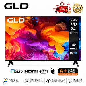 GLD 24" TV ya Dijitali ya FHD T2 yenye USB & HDMI