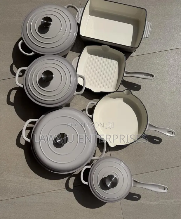 11pcs Enamel Cast Iron Cookware Set - 1