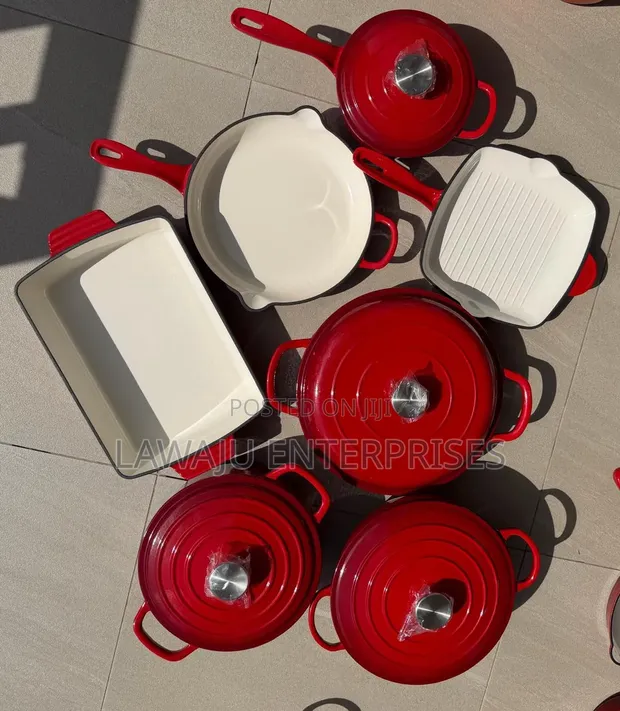 11-Piece Enamel Cast Iron Dutch Oven Set - 1