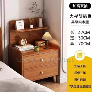 Wooden Bedside Table with Drawer