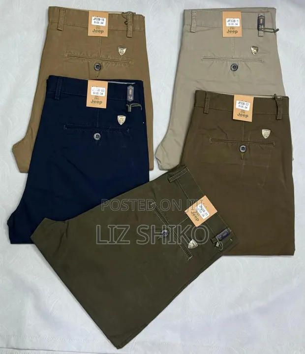 Men's Casual Khaki Trousers - Jeep Brand - 1