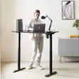 Adjustable Electric Office Desk - Black - 2