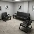 5-Seater Leather Hallway Waiting Sofa - 1