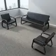 5-Seater Leather Hallway Waiting Sofa - 3