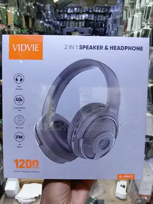 Vidvie XL-BBH01 2-in-1 Speaker & Headphones - Black