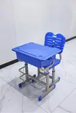 Blue Classroom Kids Desk and Chair Set - 5