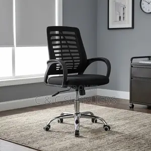 Swivel Medium Back Conference Chair - Black