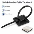 25x25mm Self-Adhesive Cable Tie Mounts - 3