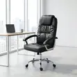 Leather Adjustable Swivel Office Chair with Armrests - 2