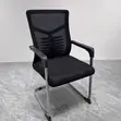 Ergonomic Chrome Base Visitors Chair - Black - 5