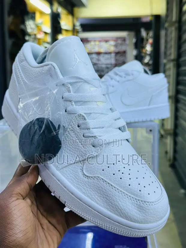 Air Jordan 1 Low Triple White Sneakers - 1