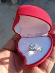 Diamond Ring with Red Heart Box - 2