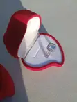 Diamond Ring with Red Heart Box - 4