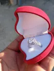Diamond Ring with Red Heart Box - 5