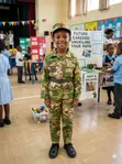 (4-12 Yrs) Kids Jungle Field Soldier Costume - 2