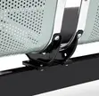 3-Seater Padded Black Leather Waiting Bench - 3