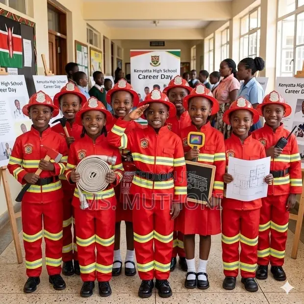 Children's Fireman Cosplay Uniform - 1