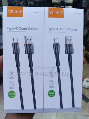 VIDVIE CB4033T Type-C 66W Fast Charging Cable - Black