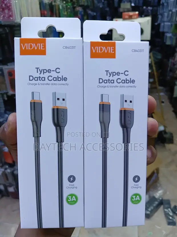 VIDVIE CB4031T USB-C Data Cable & Fast Charging 3A - 1
