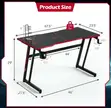 1400mm Gaming Table with LED Light - 1