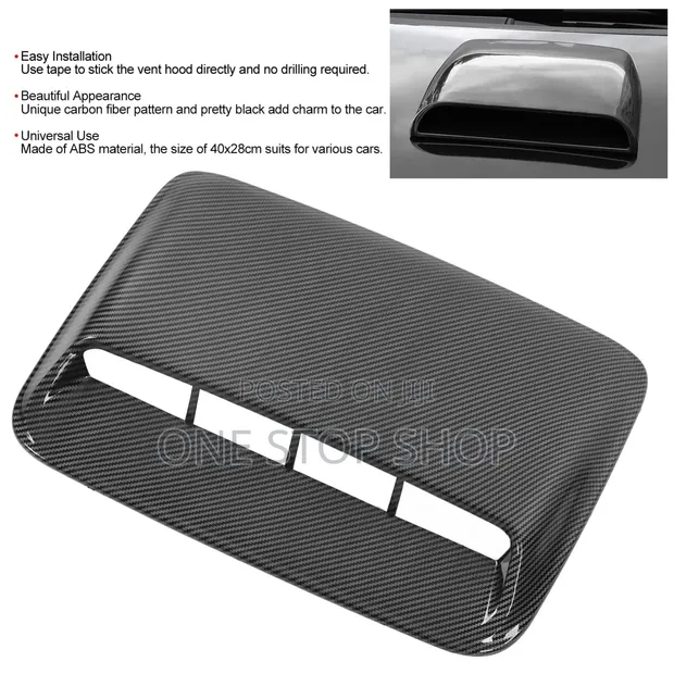 Carbon Fiber Air Flow Vent Turbo Decor Hood - 1