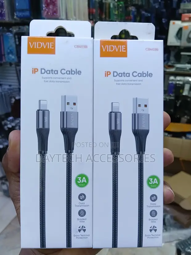 VIDVIE CB4038i USB-A kwa Lightning Cable ya Kuchaji Haraka - 1
