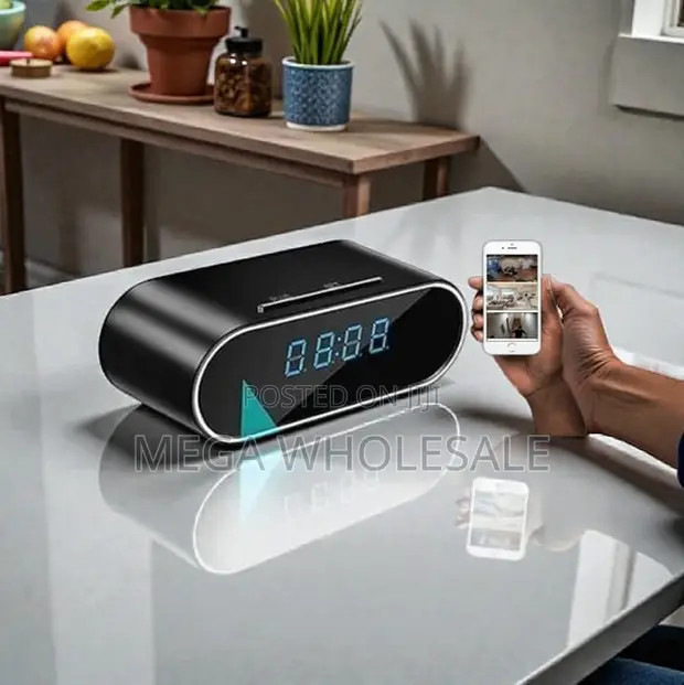 Kamera ya Saa ya Mezani ya Alarm ya WiFi ya HD ya Rekodi Isiyo na Waya - 1