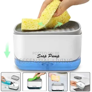 2-in-1 Dish Soap Dispenser & Sponge Holder