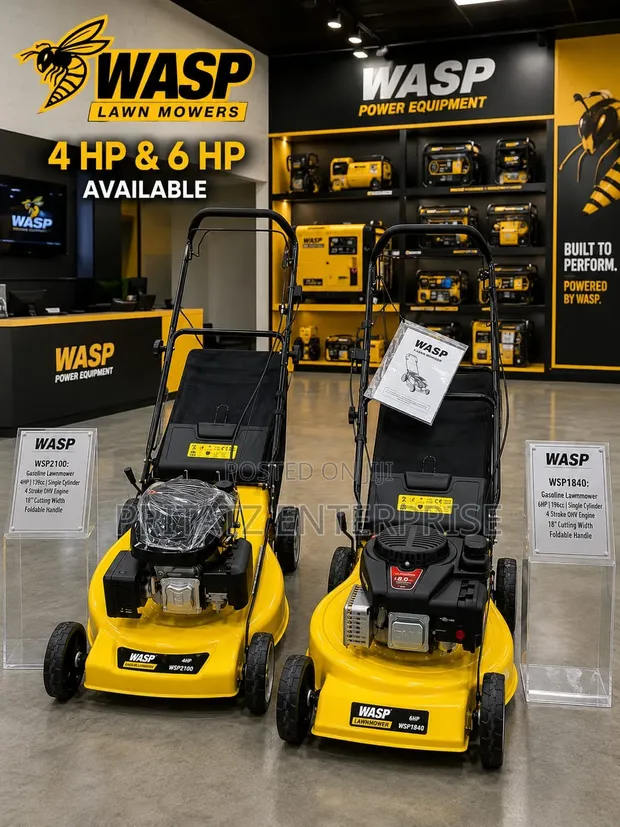 WASP 18" Petrol Lawn Mower - Mpya Kabisa 4HP/6HP Heavy Duty - 1