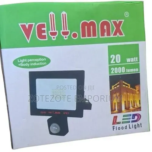 Vellmax 20W Solar Floodlight yenye Sensor - 1