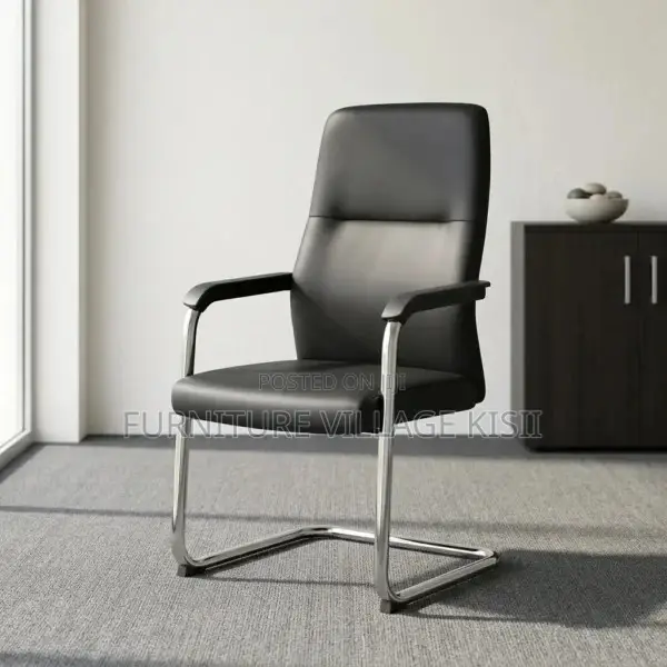 Black High Back Executive Visitor Chair - 1