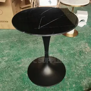 Round Tulip Dining Table - White & Black