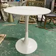 Round Tulip Dining Table - White & Black - 2