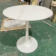Round Tulip Dining Table - White & Black - 3