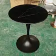 Round Tulip Dining Table - White & Black - 4
