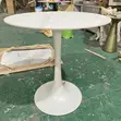 Round Tulip Dining Table - White & Black - 5