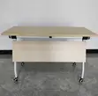 1.4M Folding Light Wood Training Table - 4