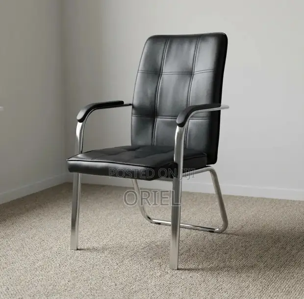Medium Back Leather Padded Waiting Chair - 1