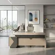Modern Brown Wooden L-Shaped Desk - 1800mm - 1